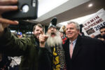February 9, 2016 - Fans take a selfie with Vernin Supreme outside of Sen. Marco Rubio's New Hampshire primary event at the Raddisson Hotel in Manchester, N.H.