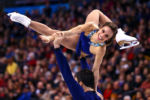 BOSTON, MA - APRIL 2: Meagan Duhamel and Eric Radford of Canada compete during Day 6 of the ISU World Figure Skating Championships 2016 at TD Garden on April 2, 2016 in Boston, Massachusetts.