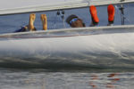 Lara Vadlau and Jolanta Ogar of Austria wait for the start of the Women's 470 class medal race at the 2016 Rio Summer Olympics in Rio de Janeiro, Brazil, August 17, 2016.