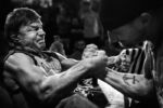 Norm Devio pins an opponent in the 2nd round of the Maine State Championship arm wrestling tournament at Thatchers Restaurant in South Portland, Maine on March 12, 2016.
