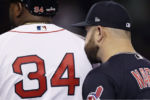Farewell Big Papi - career final season of slugger David Ortiz
Cleveland Indians first baseman Mike Napoli, right, nuzzles former teammate, Boston Red Sox designated hitter David Ortiz after a single, on the final game of Ortiz's career at Fenway Park.