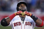 Farewell Big Papi - career final season of slugger David Ortiz
Boston Red Sox designated hitter David Ortiz looks upward after scoring on a solo home run at Fenway Park.