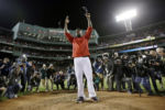 Farewell Big Papi - career final season of slugger David Ortiz
Boston Red Sox's David Ortiz stands on the mound and thanks fans after the final game of Ortiz's career at Fenway Park.