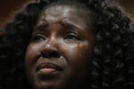 Jasmine Brown cries while former Ohio State Senator Nina Turner introduces U.S. Democratic presidential candidate and U.S. Senator Bernie Sanders at a campaign rally at Claflin University in Orangeburg, South Carolina February 26, 2016.
