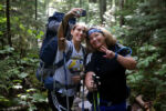 ItÕs just past 7:30 a.m. and an hour into her trek when Stacey hears a familiar voice from behind. ItÕs her dear friend and physical therapist, Sarah Czyz.
Sarah has worked with Stacey since she became paralyzed in 2014. Sarah says of her friend: ÒI still havenÕt figured out how sheÕs standing, never mind walking or climbing rocks.Ó
Stacey asked Sarah to join her for the summit, ÒI couldnÕt have done any of this without her. She used to lift my head when I couldnÕt. She held me up.Ó
The pair make a selfie then hike slowly, stopping often on the trail for Stacey to catch her breath. Her lungs are also damaged from her lupus.