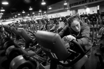 Arriving for her daily cardio workout at Planet Fitness in Hanover, Aleksandra said ÒI do all my cardio before work. My nights, I spend in the gym, sparing two or three times a week, the technical training, heavy bag, pads. Boxing is very repetitive.Ó