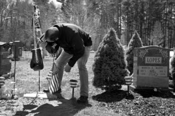 Wayne Lopes kissed a boxing glove he hung while visiting the graves of his son Manny and his father, who was MannyÕs namesake at a cemetery in Marshfield. That evening Wayne was set to take his place in the corner of the ring as the trainer for his wife at Twin River Casino. Their fight was dedicated to MannyÕs memory. ÒHe suffered from depression ever since he was in his teens, so we tried to keep busy. And he was gifted at everything he did. There were highs and lows and when the depression kicked in he struggled,Ó Lopes said.