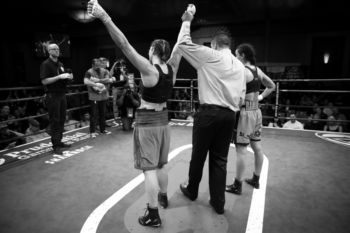 Aleksandra's win in the match came after eight rounds. As the referee raised her arm in victory, Òfor a split secondÓ she felt Òon top of the world.Ó And then she felt relief. ÒI was so stressed, I just wanted to win for Wayne. I always want to win for myself but this one was for Wayne,Ó she said.