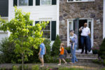 Democratic presidential candidate Sen. Cory Booker (D-N.J.) leaves the home of New Hampshire state Sen. Jon Morgan in Brentwood, N.H., on Sunday morning, July 14, 2019. Booker spent the night with the Morgan family while on a multi-day campaign swing through New Hampshire.