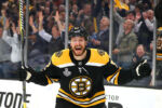 he Boston Bruins host the St. Louis Blues in Game 2 of the 2019 Stanley Cup Finals at TD Garden. Bruins Sean Kuraly reacts to Joakim Nordstrom's 1st period goal to put the Bruins ahead, 2-1. Kuraly assisted.