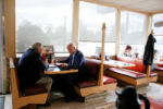 Democratic 2020 U.S. presidential candidate and former Vice President Joe Biden eats lunch at Lindy's Diner in Keene, New Hampshire, August 24, 2019.