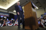 Democratic 2020 U.S. presidential candidate and U.S. Senator Bernie Sanders takes the stage at a campaign rally in Concord, New Hampshire, U.S., March 10, 2019.