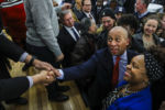 BOSTON, MA - 01/22/2020 Governor Deval Patrick speaks to audience members during a community celebration at Prince Hall in Boston, kicking off the Deval for All campaign in Massachusetts. Hundreds of supporters filled the hall to celebrate the Governor's campaign, which came on the heels of the campaign's announcement of six Massachusetts staff members.