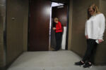 Democratic 2020 U.S. presidential candidate and U.S. Senator Elizabeth Warren (D-MA) waits backstage as she is introduced at the Scott County Democrats Red, White and Blue Gala 2020 in Bettendorf, Iowa, January 25, 2020.
