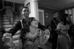 Raeven, 16, who is Guatemalan- and Cape Verdean-American, was able to choose between a quinceaera, a traditional coming of age party for Guatemalan 15-year-old girls, or a Sweet 16 party commonly celebrated in Cape Verde. Raeven chose a Sweet 16 party with cousins and friends making up a court to accompany her to the party and to perform dances together.
Raeven, 16, practices a dance with her partner at her home prior to her Sweet 16 party on February 29, 2020.