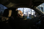 Everett, MA--12/10/20-- As the sun rises at Woodlawn Cemetery gravedigger Alan Giangregorio drives through the grounds making sure everything is in order for the day's funerals. The dead of Woodlawn are in the hands of a learned, lettered man, a manual laborer with multiple college degrees. He is a student of Dickens, striving to apply the authorÕs favored literary themes of selflessness and kindness Ñ of caring for the forgotten Ñ to his own work.