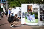 A visitor photographs the Animal category photo cube. Photo By Faith Ninivaggi. A visitor photographs the Animal category photo cube. Photo By Faith Ninivaggi.