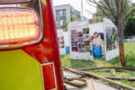 BPPA officers Faith Ninivaggi (left) and Jessica Rinaldi close water barrels after they were filled by Boston Fire Department Engine 42 firefighters assisting the Boston Press Photographers Association during the installation of the 2020 Pictures of the Year exhibition in Justice Edward O. Gourdin Veterans Memorial Park in Boston, Massachusetts, on Mon., June 7, 2021. The ten 6-foot cubes featuring Pictures of the Year winning images had been displayed in Copley Square for the previous two weeks and will now be on view in Nubian Square for the next two weeks. The exhibition was made in partnership with GBH and Photoville with graphic design by Gene Yoon. BPPA officers Faith Ninivaggi (left) and Jessica Rinaldi close water barrels after they were filled by Boston Fire Department Engine 42 firefighters assisting the Boston Press Photographers Association during the installation of the 2020 Pictures of the Year exhibition in Justice Edward O. Gourdin Veterans Memorial Park in Boston, Massachusetts, on Mon., June 7, 2021. The ten 6-foot cubes featuring Pictures of the Year winning images had been displayed in Copley Square for the previous two weeks and will now be on view in Nubian Square for the next two weeks. The exhibition was made in partnership with GBH and Photoville with graphic design by Gene Yoon.